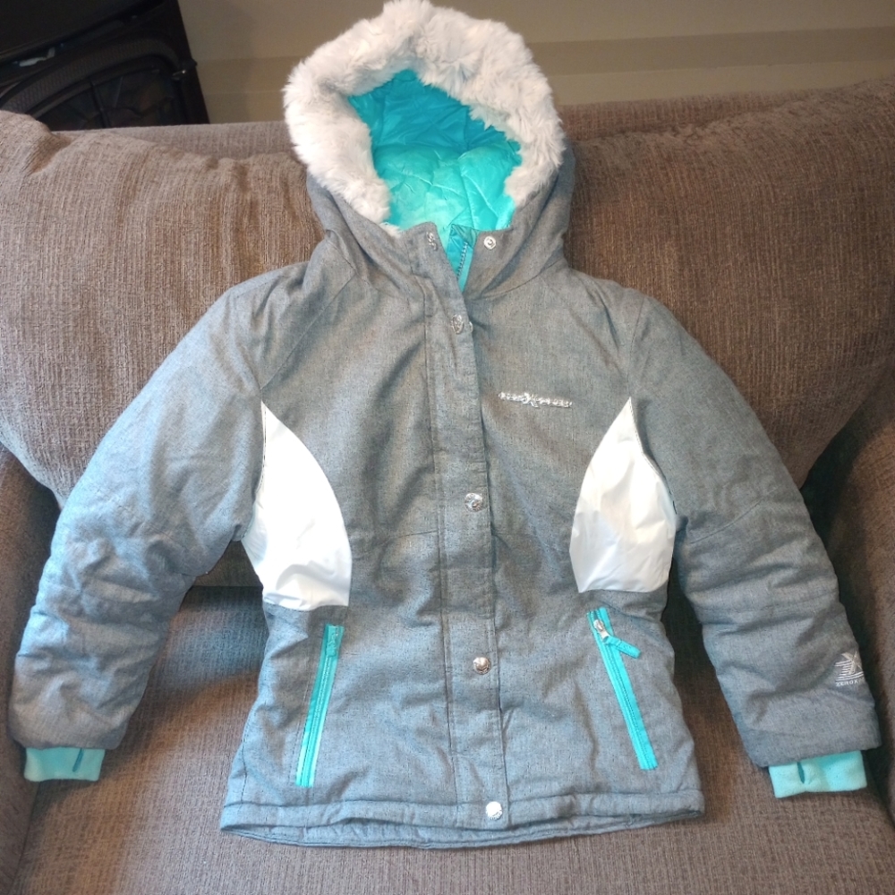 Girl's zeroxposur coat, size 10/12, gray